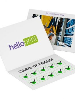 Carte de fidélité papier double